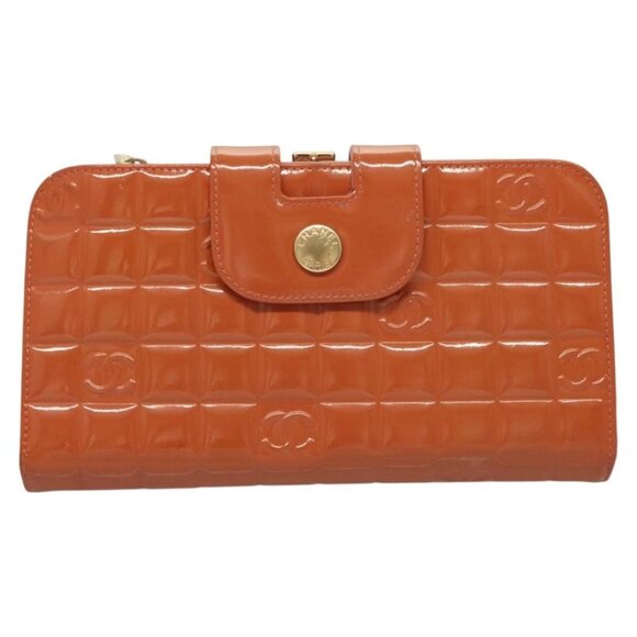 CHANEL Clutch Bag Enamel Pink Gold CC Auth - Picture 1 of 16